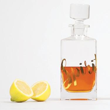 Imagem de 8 Oak Lane EC011SPT Decantador de vidro para bebidas alcoólicas, 740 ml, dourado