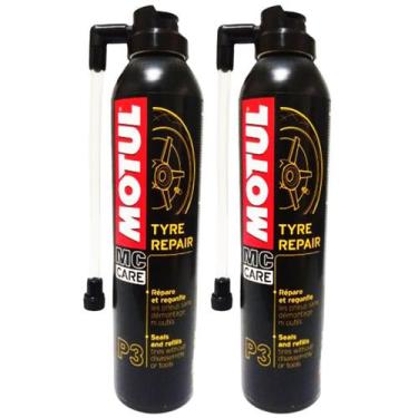 Imagem de Kit 2 Reparadores Instantâneos Vacina Socorro de Pneu Furado Motul P3 
