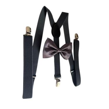 Imagem de 4 Kit Suspensório + Gravata Borboleta Adul E Infant Ref:244 - STYLESTO