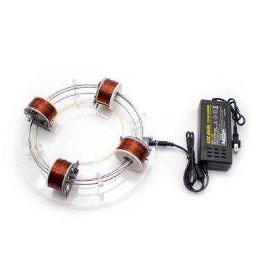 Imagem de iDili Ciclotron Eletromagnético DIY Quatro Bobinas Acelerador Circular Equipamento Experimento Científico Modelo Auxiliares de Ensino de Física