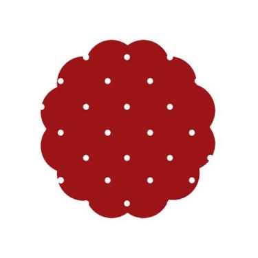 Imagem de Fundo para Docinhos Vermelho com Branco Poá - 9cm - Curifest