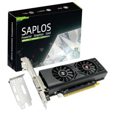 Imagem de SAPLOS Placa gráfica GTX 1050 para PC, 4 GB GDDR5 128 bits, HDMI DisplayPort DVI-D, GPU de computador, placa de vídeo para jogos, perfil baixo, PCI Express x16, DirectX 12