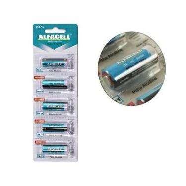 Imagem de Pilha 23a Alfacell Alcalina 12v A23 Cartela Com 05 Unidades Controle d