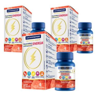 Imagem de Kit 3 Suplemento Vitamina Multi Energia 60 Cps - Catarinense