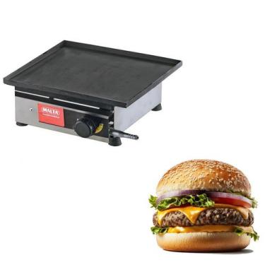 Imagem de Churrasqueira Grill a Gás Chapa Profissional 50x60cm Malta
