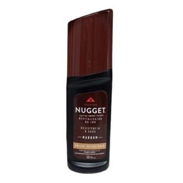 Imagem de Polidor de Sapato Líquido Nugget Marrom Graxa Frasco 60ml