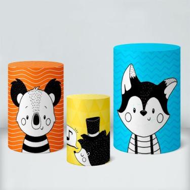 Imagem de Trio Capas De Cilindro C/ Elástico Bosque Encantado - Fadrix