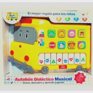 Imagem de Brinquedo Piano AutoBus Didático Músical Com Luz(Amarelo) Brinquedo Pi
