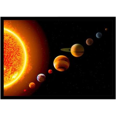 Imagem de Quadro Decorativo Universo Planetas Sistema Solar Salas Quartos Com Mo