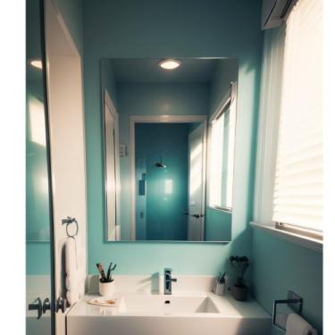 Imagem de Espelho Decorativo Multiuso Retangular Para Quarto Sala Banheiro - CEB