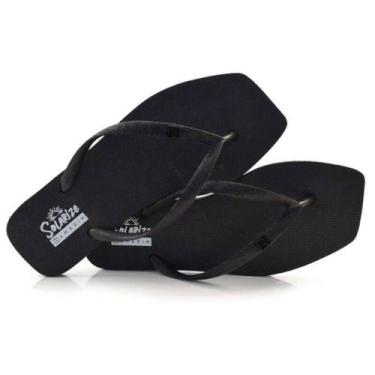 Imagem de Chinelo Ramarim Bico Quadrado - Feminino, Preto, 35/36