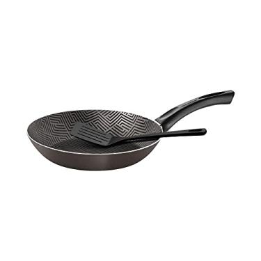 Imagem de Frigideira Tramontina Paris em Alumínio com Revestimento Interno e Externo em Antiaderente Starflon Max Chumbo com Espátula de Nylon 26 cm 1,8 L