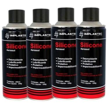 Imagem de Kit Com 4 Spray Silicone Desmoldante Anticorrosivo 420ml - Implastec