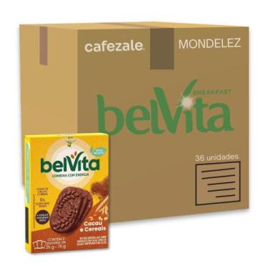 Imagem de Biscoito Integral Belvita Cacau e Cereais Kit 36 caixas 75g