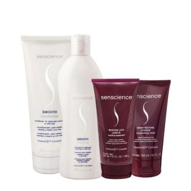 Imagem de Kit Senscience Smooth Intensif Moisture Home Care Leave-in 150 (4 prod