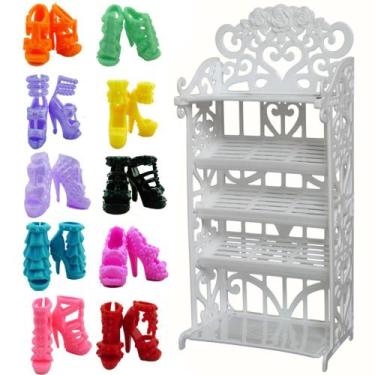 Imagem de Mini Sapateira Para Bonecas + 10 Pares de Sapatos de Bonecas - Sheilin
