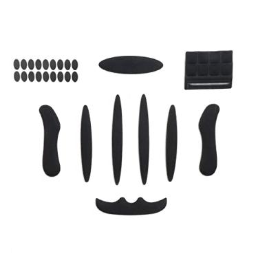 Imagem de PAXLamb Kit de enchimento de capacete de substituição de bicicleta conjunto de almofadas de espuma universal para capacete de motocicleta Capacete (Preto 27 peças)