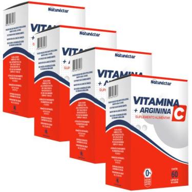 Imagem de Kit Combo 04 UND Arginina  Vitamina C Suplemento Natural  240 Cápsulas