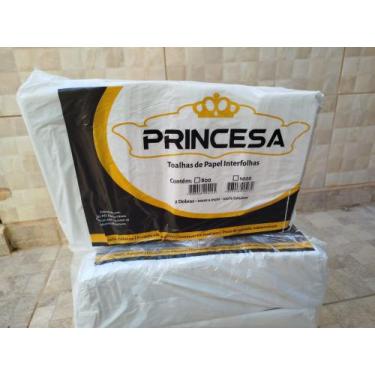 Imagem de Kit 5.000 folhas papel toalha interfolha branco 100% celulose - PRINCE
