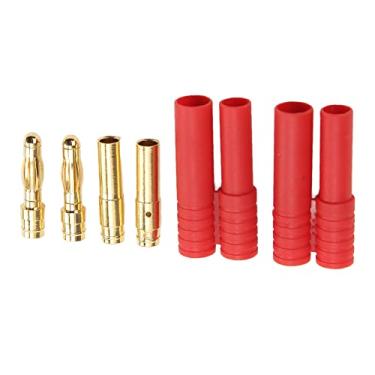 Imagem de VGEBY Male Plug, 1Pair 4mm Banana Plug Head Gold Plated Banana Connector Adapter with Sleeve for ESC Battery Modeling Accessories