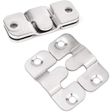 Imagem de Suporte de montagem nivelado, gancho de moldura de foto intertravável Tiberham, suporte de clipe para pendurar imagem pesada Z para exibição de imagem grande galeria de arte de parede (10 pares)