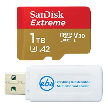 Imagem de Cartão de memória SanDisk 1TB Extreme MicroSD UHS-I compatível com Samsung Galaxy A34 5G, A24, A54 5G, A14 5G modelos de telefones SDSQXAV-1T00-GN6MN - Pacote com 1 leitor Everything But Stromboli