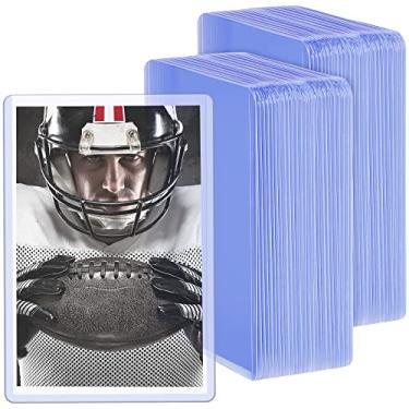 Imagem de Porta-cartões de acrílico de 10 x 15 cm, porta-cartões de plástico rígido, protetores de manga de acrílico transparente para cartões de beisebol, cartões esportivos, fotos postais (60 peças)