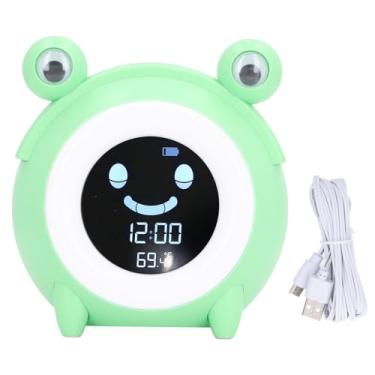 Imagem de Despertador Vomeko Kids, OK para acordar para crianças, relógio de luz noturna para crianças para quarto, desenho animado em formato de animal, música suave, relógio digital com