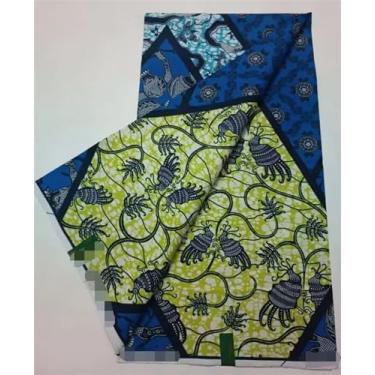 Imagem de Tecido Africano Cera Real Estampa Dourada Soft Pagne Ankara Material de Algodão Prata Nigeriana Gana para Festa de Casamento Vestido para Costurar (conforme a imagem-19)