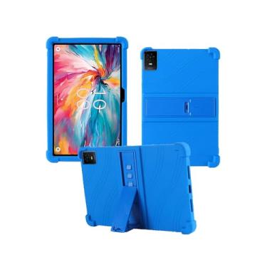 Imagem de Capa para TCL TAB 10 NXTPAPER 5G 10,4 polegadas 2024 - Capa protetora de borracha leve à prova de choque de silicone macio e ajustável para crianças, azul