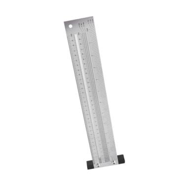 Imagem de Régua de Escrita Em Madeira de Aço Inoxidável, Ferramenta de Marcação de Precisão Com Escala Clara, Conveniente e Portátil para Projetos de Marcenaria (12 polegadas)