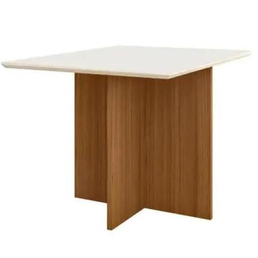 Imagem de Mesa de Jantar Helo 120x90cm Poliman - Polimam, mel/off white
