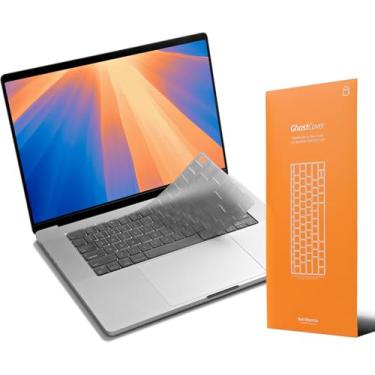 Imagem de Protetor de teclado GhostCover FlexType Premium para digitação de alto desempenho, compatível com MacBook Pro 14/16 MacBook Air 13/15 M5/M4/M3/M2/M1 Pro/Max 2021-2025, layout de teclado dos EUA