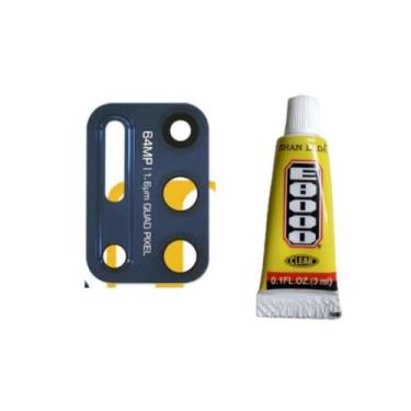 Imagem de Lente Da Câmera Vidro Para Moto G9 Plus Azul+ Cola 3Ml - inova