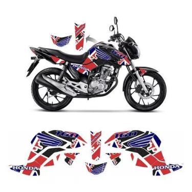 Imagem de Kit Adesivos Completo Honda Cg Fan 160 2023 Inglaterra - Resitank