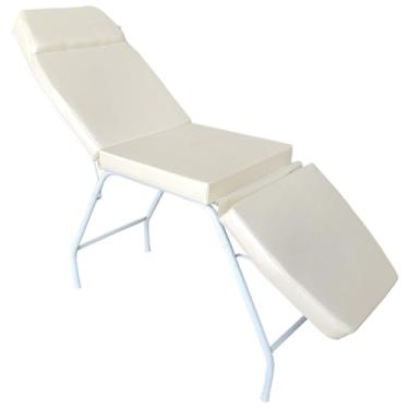 Imagem de Maca 3 Posições Reclinável Estética Massagem Tattoo Resistente For-ty Store (Branco Facto estrutura Branca)