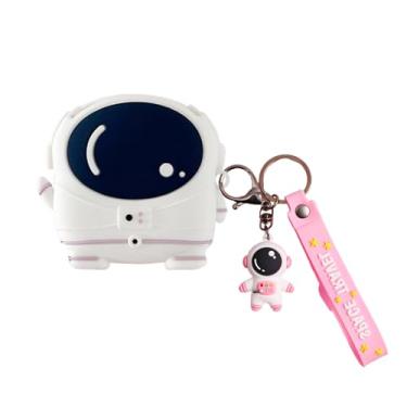 Imagem de SKPY Capa de silicone compatível com SHOKZ OpenFit 2 com pingente, capa protetora à prova de choque para homens e mulheres