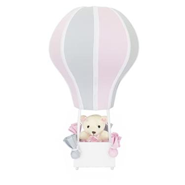 Imagem de Abajur Balãozinho Cintura Ursa Rosa Com Cinza