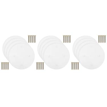 Imagem de Tofficu Placa De Cobertura De Teto Redonda Placa De Cobertura De Teto Pacote Com 12 Unidades - Tampas De Painel De Acesso De Drywall Duráveis ​​Para Caixas Elétricas Hvac E Encanamento