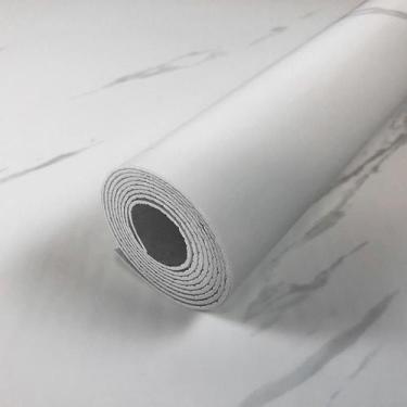 Imagem de Placa Vinilico 3D Revestimento Adesivo Lavavel Marmore Spezia Bianco 3