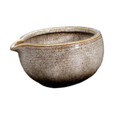 Imagem de YWJLQH Cerâmica Matcha Bowl Porcelana Matcha Mistura de 500 ml, feita à mão, copo de chá verde artesanal, tigela matcha para amigos de cerimônia, Branco