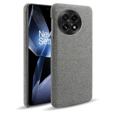 Imagem de Capa para Oneplus 13,Capa desenhada em lona,Case Protetora Ultrafina com Empunhadura Macia,Design em Tecido Antichoque e Antiarranhões-Gray