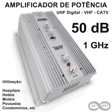 Imagem de Amplificador de Potência 50 db uhf-vhf-catv Proeletronic