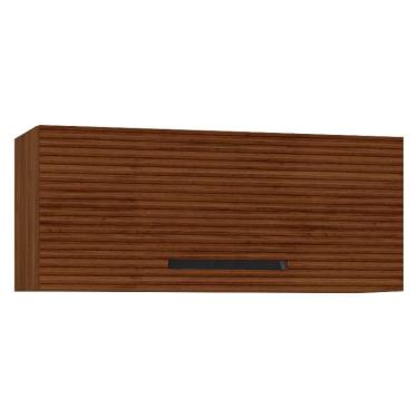 Imagem de Armário Aéreo Geladeira Ametista 70 cm Nogueira Ripado - Kits Paraná