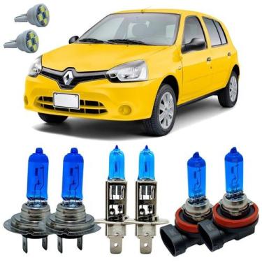 Imagem de Kit Lampada Super Branca 8500k Clio 2004 A 2012 + Led T10 - Cinoy/Qual