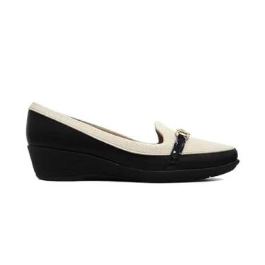 Imagem de Sapato Feminino Piccadilly Loafer Anabela Off White 38
