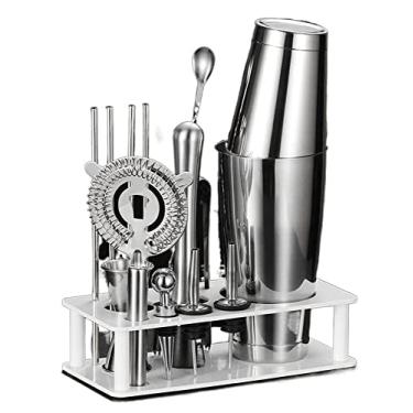 Imagem de Coqueteleira, kit de barman de 13 peças, conjunto de coqueteleira de aço inoxidável, conjunto de bar, ferramentas profissionais de bar para misturar bebidas, casa, bar, festas