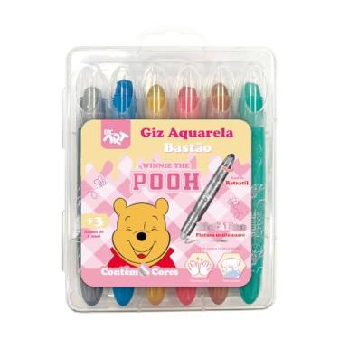 Imagem de DAC - Giz de Cera Retrátil Aquarela Metálica com 6 Cores - Pooh