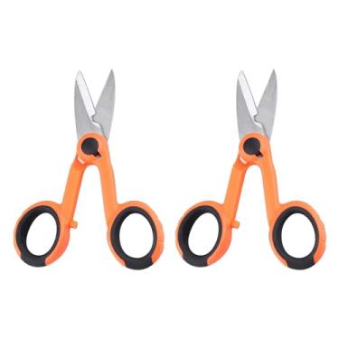 Imagem de Xunsomten - 2 tesouras de corte de cabo de fibra óptica, tesouras de eletricista de fibra são usadas para cortar fibras ópticas, isolamento e cabos flexíveis