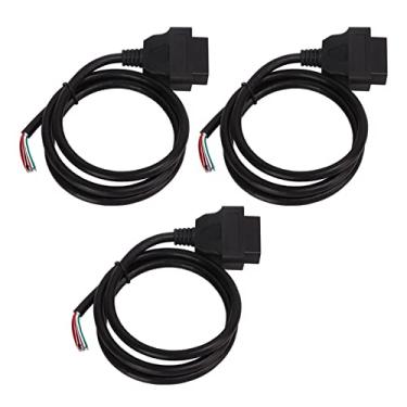Imagem de 3pcs 100cm OBD2 Cabo Adaptador de 16 Pinos Fêmea para Cor Fio Nu Conector de Cabo OBD Cabo Fêmea Cabo OBD2 de 16 Pinos Cabo de Extensão OBDII Cabo de Conector OBD